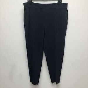 Ann Taylor Womens Cropped Dress Pants Blue High Rise Stretch Pockets Zipper 14